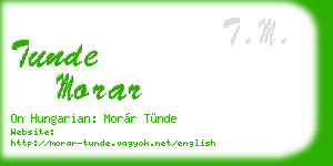 tunde morar business card
